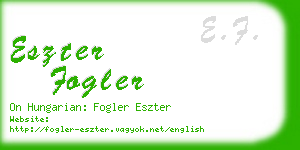 eszter fogler business card